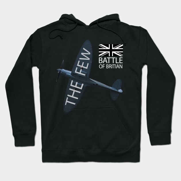 Spitfire UK RAF ww2 Fighter Aircraft Plane Airplane Supermarine British Hoodie by BeesTeez